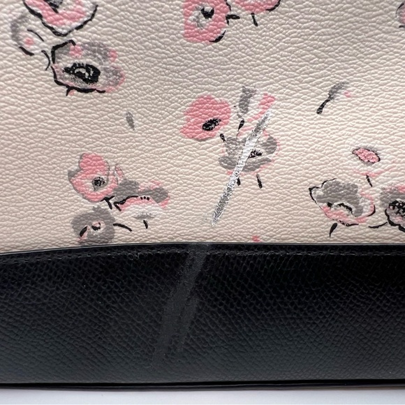 Coach Floral Pink and Black Satchel - Picture 7 of 7
